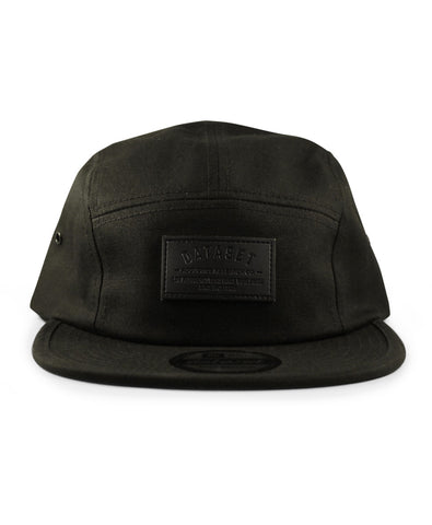 5 Panel Leather Label | Black