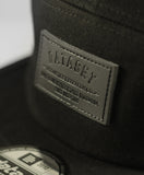 5 Panel Leather Label | Black