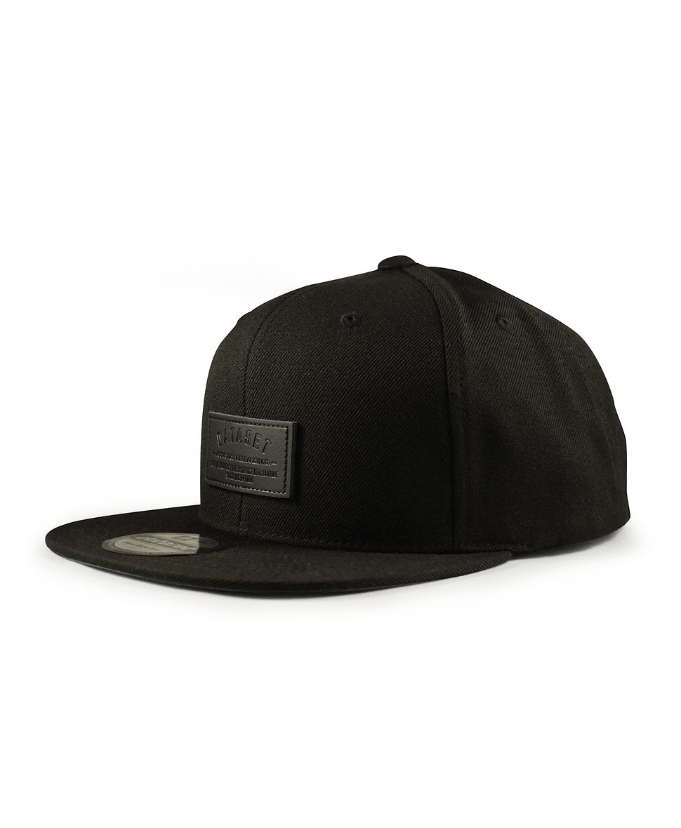 Snapback Leather Label | Black